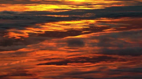 Sunset clouds, aerial footage. Video stock 34579734