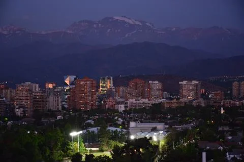 Sunset clouds and cityscape Stock Photos