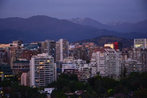 Sunset clouds and cityscape Stock Photos