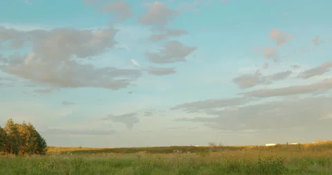 Sunset Clouds and Landscape Time-lapse Stock Footage 136200009