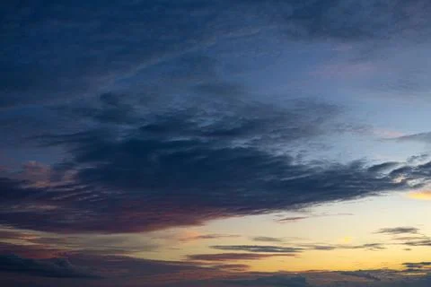 Sunset clouds and sky background Stock Photos