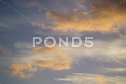 Sunset with clouds and sky Stock Photos