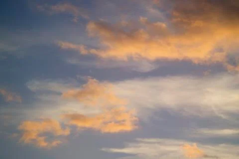 Sunset with clouds and sky Stock Photos