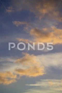 Sunset with clouds and sky Stock Photos