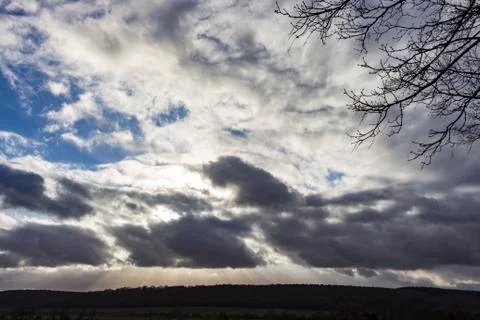 Sunset. Clouds and sky. Stock Photos