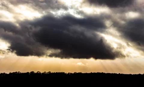 Sunset. Clouds and sky. Stock Photos