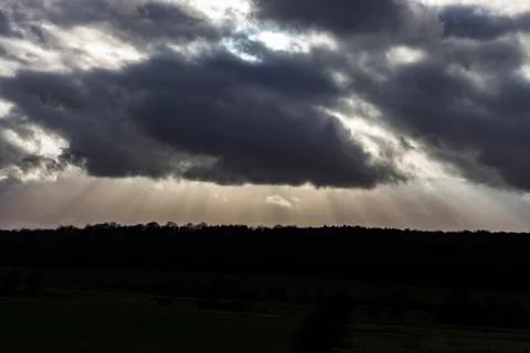 Sunset. Clouds and sky. Stock Photos