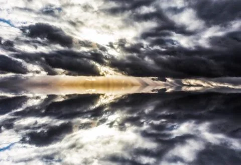 Sunset. Clouds and sky. Stock Photos