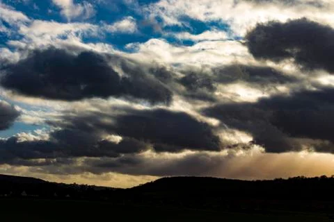 Sunset. Clouds and sky. Stock Photos