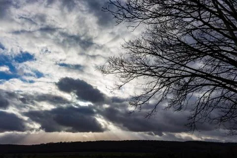 Sunset. Clouds and sky. Stock Photos