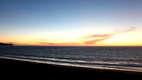 Sunset, clouds and wave Stock Footage 82447337