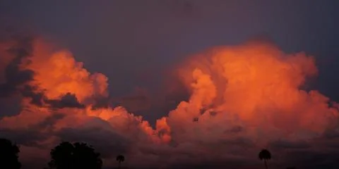 Sunset clouds background Stock Photos