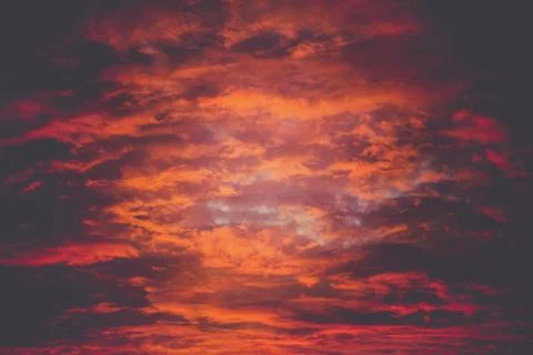 Sunset Clouds Background Retro 스톡 일러스트