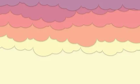Sunset clouds background with space for text. Illustrazione stock