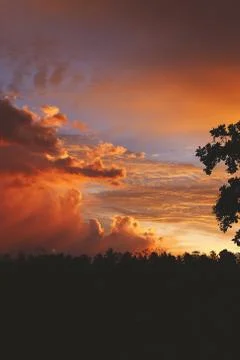 Sunset clouds bali evening Stock Photos