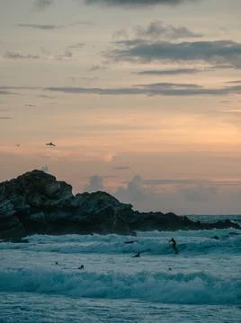 Sunset clouds beach Stock Photos