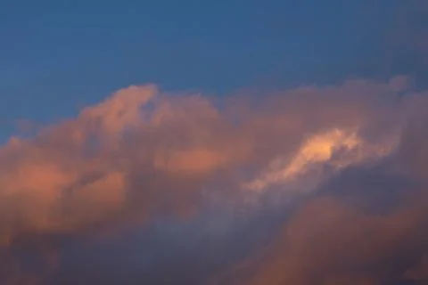 Sunset Clouds With Blue Sky Stock Photos