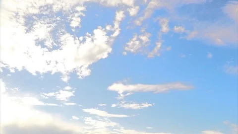 Sunset clouds in the blue sky timelapse Stock Footage 82049964