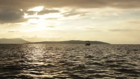 Sunset clouds from boat Stock-Footage 10701680