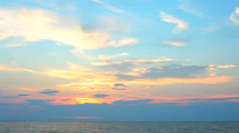 Sunset clouds closed Video stock 1465904