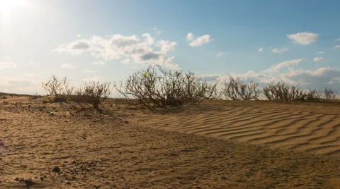 Sunset With Clouds in Desert Stock Footage 49922365