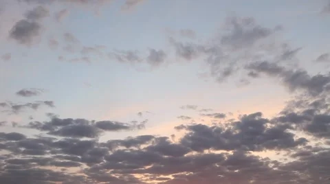 Sunset with clouds, evening Stock Footage 5397923