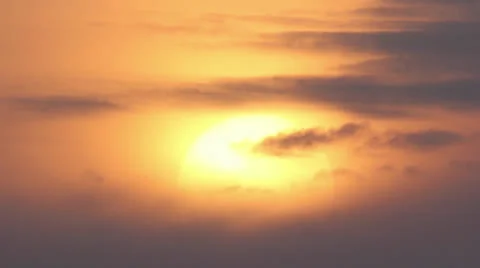 Sunset with clouds, evening Stock Footage 22792744