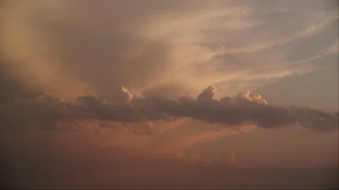 Sunset clouds in evening sky Stock Footage 268200652