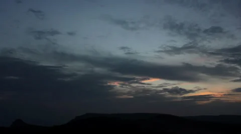 Sunset with clouds, evening (Time Lapse) Video stock 32271919