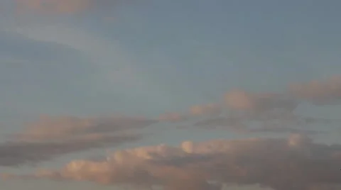 Sunset clouds float Stock Footage 52668865