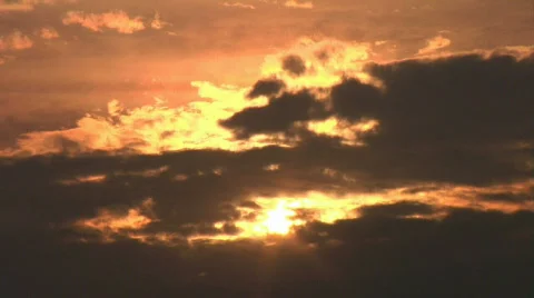 Sunset with Clouds Stock Footage 302961