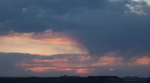 Sunset with clouds Stock Footage 3476219
