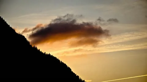 Sunset with clouds Stock Footage 11880637