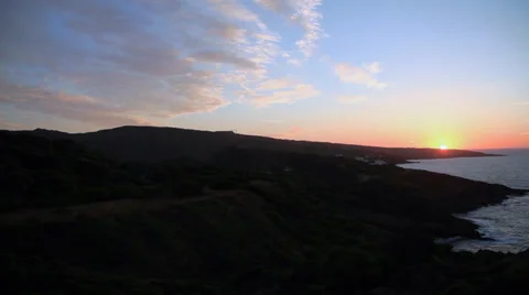 Sunset with clouds Stock Footage 31208209