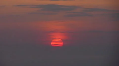 Sunset in the clouds Stock Footage 44543970