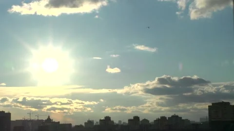 Sunset in clouds. Video stock 54954200