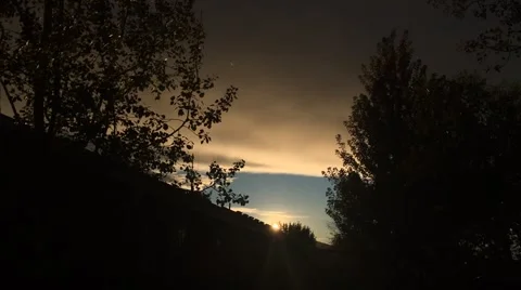 Sunset with clouds Stock Footage 68179874