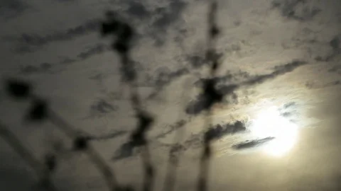 Sunset with clouds Stock Footage 77053237