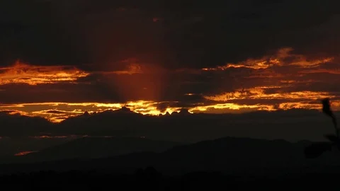 Sunset in the clouds Stock Footage 105995205