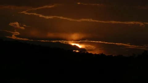 Sunset with clouds Stock-Footage 130297897