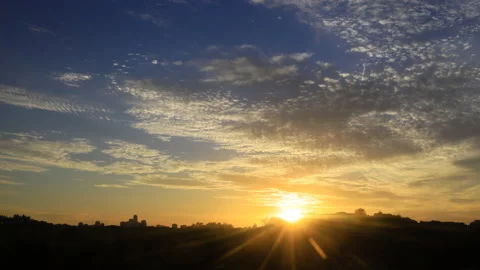 Sunset with clouds Stock Footage 146475824