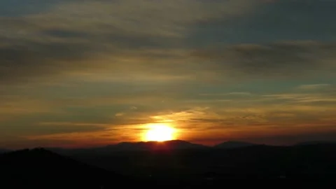 Sunset in the clouds Stock Footage 151885719