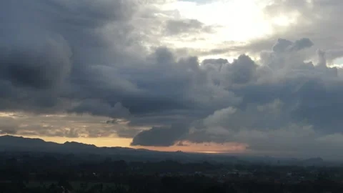 Sunset With Clouds Stock Footage 263401253