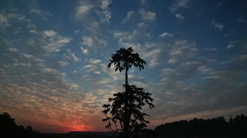 Sunset with clouds Stock Footage 339148870