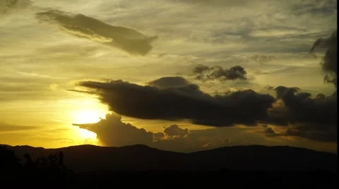 Sunset clouds, hills, time-lapse 스톡 동영상 41884467