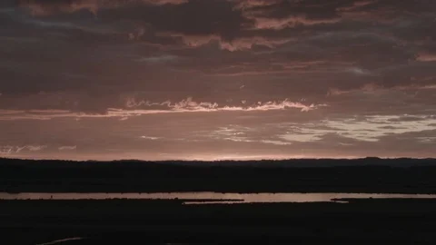 Sunset Clouds in LOG and REC709 Red Orange Beautiful Colours Vibrant Stock Footage 101212000