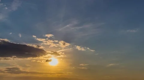 Sunset Clouds In Motion 10 4K Stock Footage 53827119