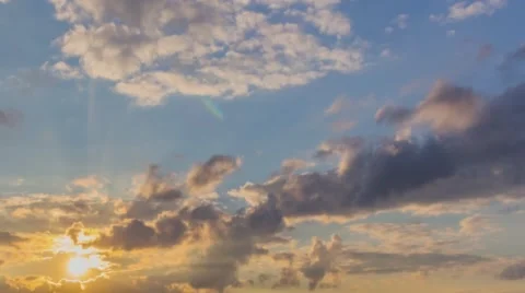 Sunset Clouds In Motion 11 4K Stock Footage 60742903