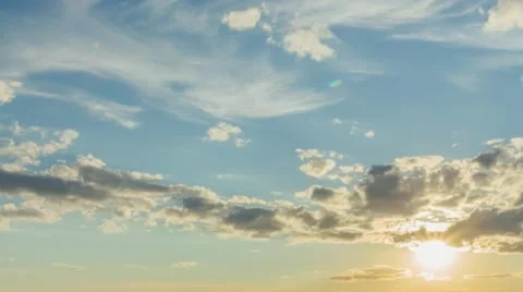Sunset clouds in motion 3 4K Stock Footage 51418426