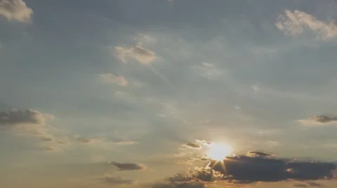 Sunset Clouds In Motion 4 without birds and destructive color correction in ProR Stock Footage 63406766